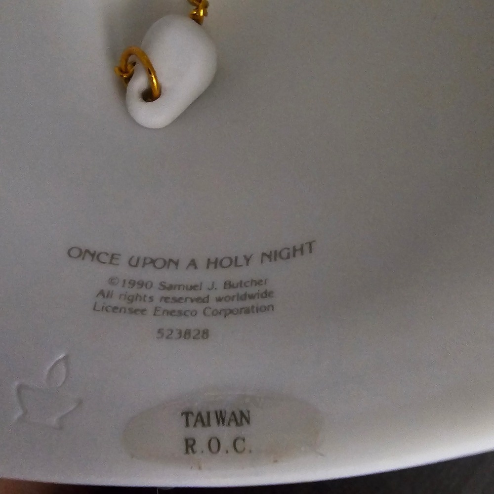 Precious Moments 1990 Once Upon A Holy Night Bell Figurine 523828 Enesco Vintage - Picture 5 of 5